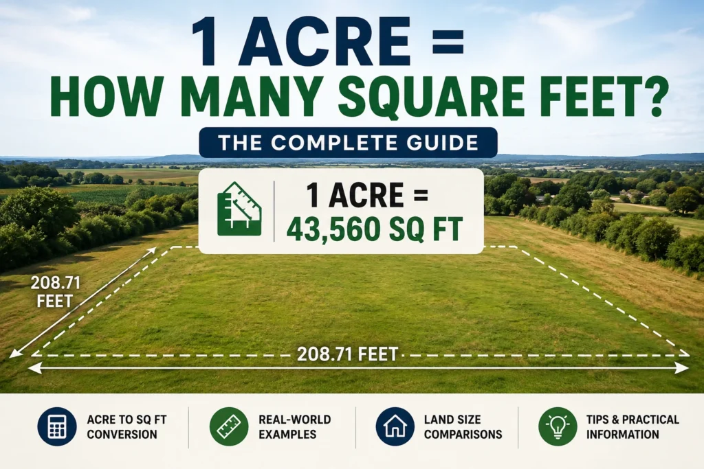 1 acre = how many square feet