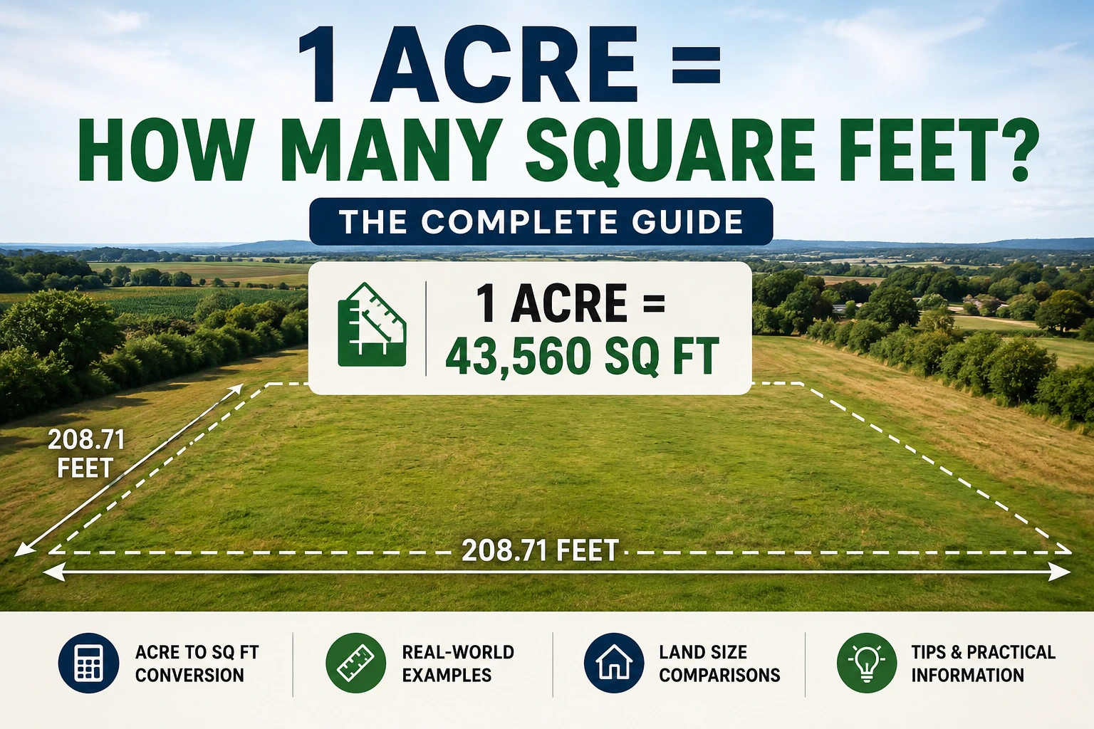 1 acre = how many square feet