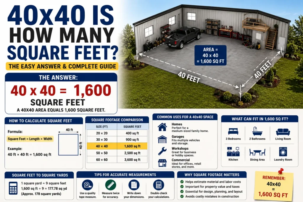 40x40 is how many square feet
