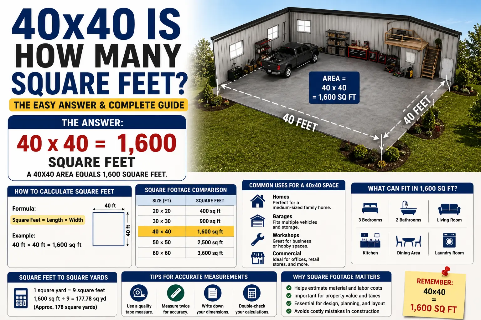 40x40 is how many square feet