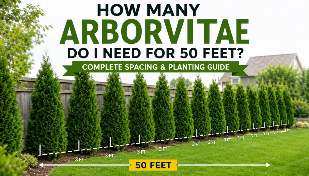 how many arborvitae do i need for 50 feet