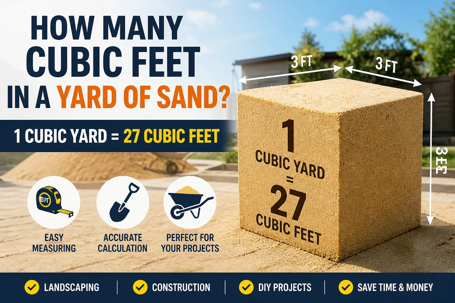 How Many Cubic Feet in a Yard of Sand