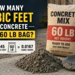how many cubic feet of concrete in a 60 lb bag
