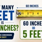 how many feet 60 inches