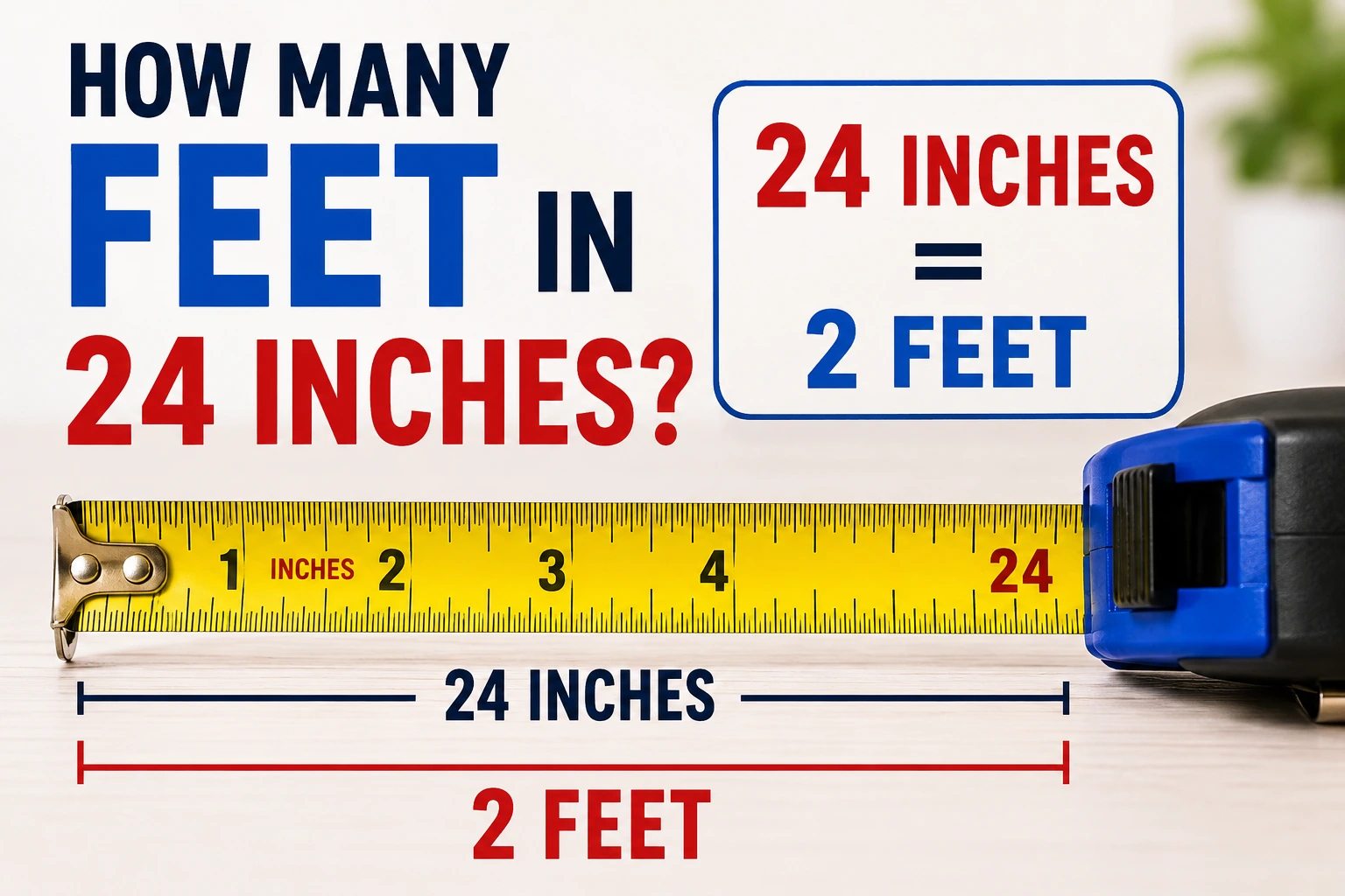 how many feet in 24 inches