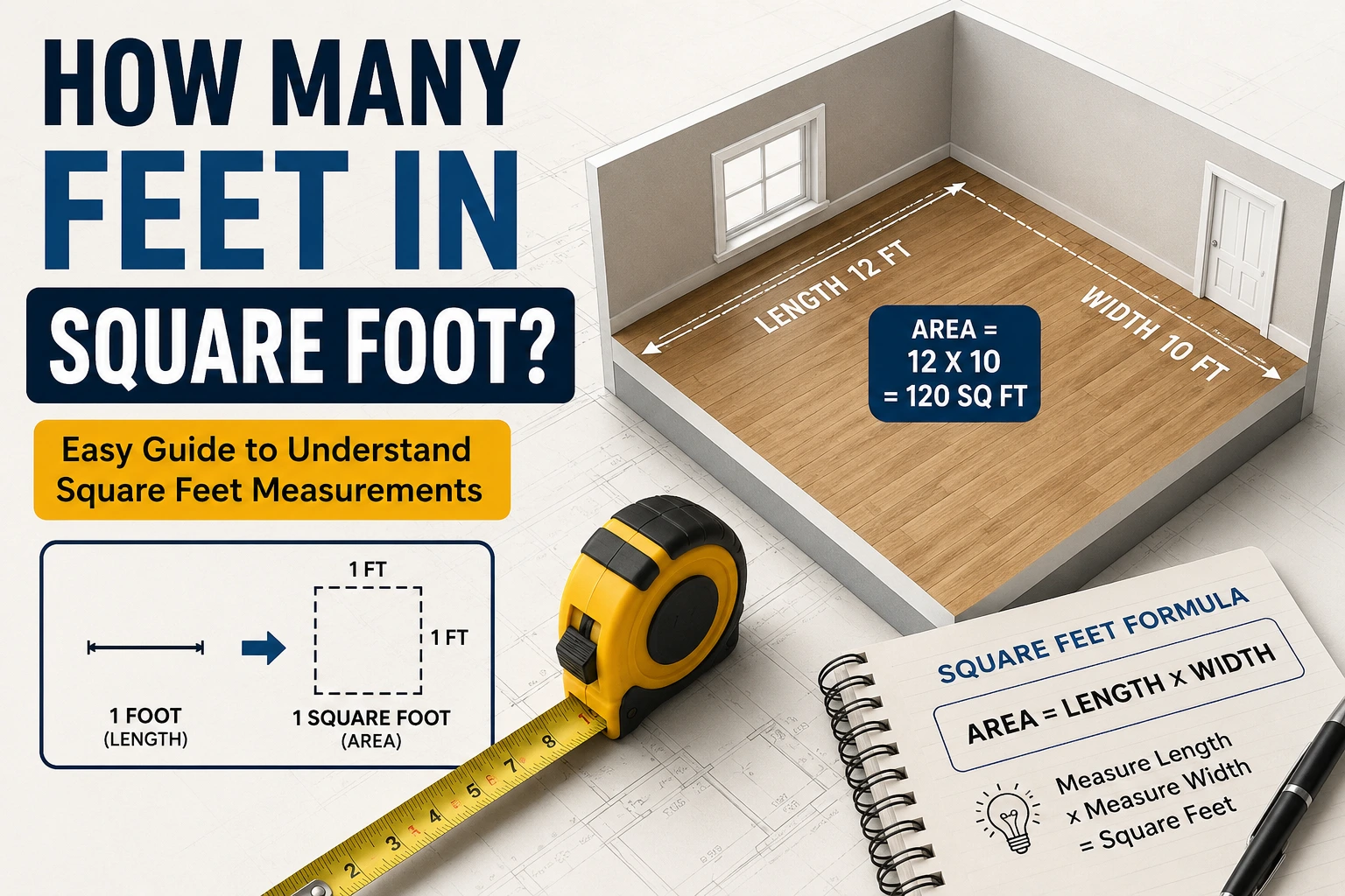 how many feet in square foot