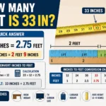 how many feet is 33 in