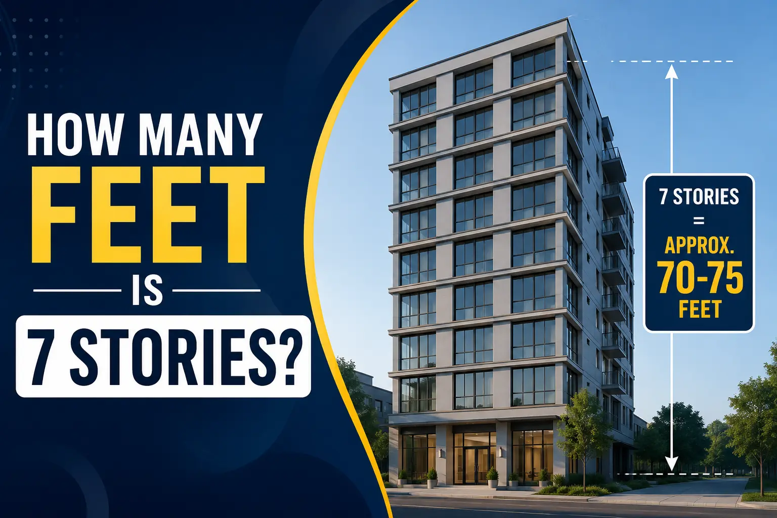 how many feet is 7 stories