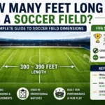 how many feet long is a soccer field