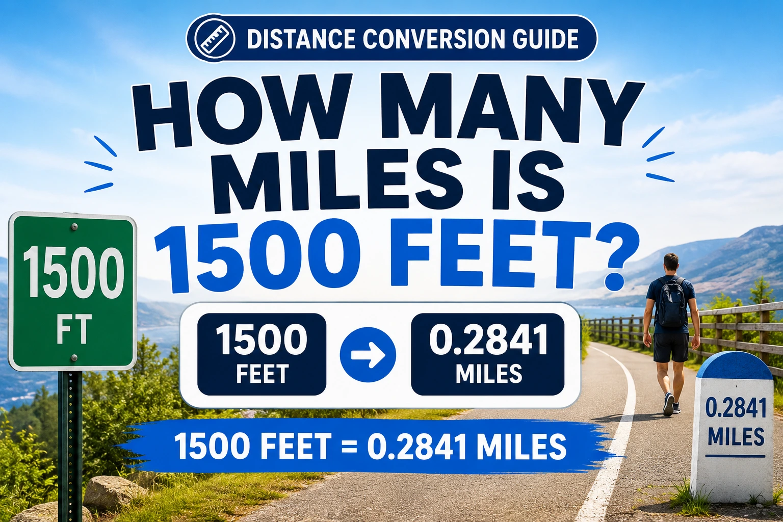 how many miles is 1500 feet