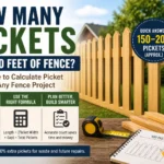 how many pickets for 100 feet of fence