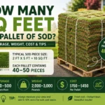 how many sq feet in a pallet of sod