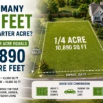 how many sq feet in a quarter acre
