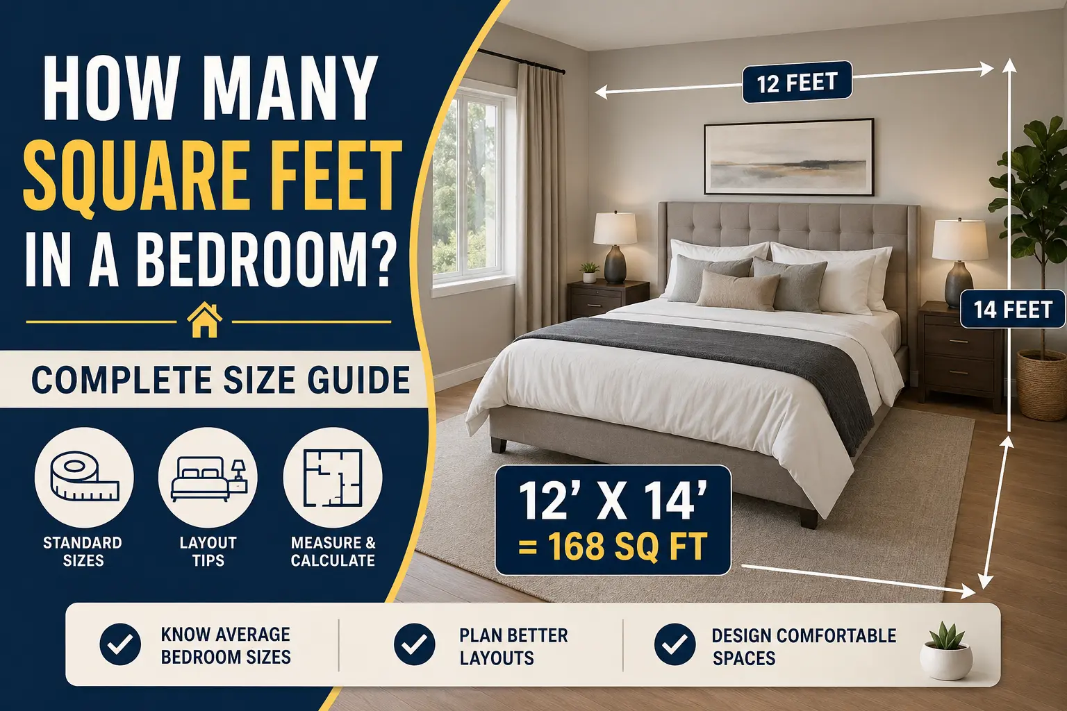 how many square feet in a bedroom