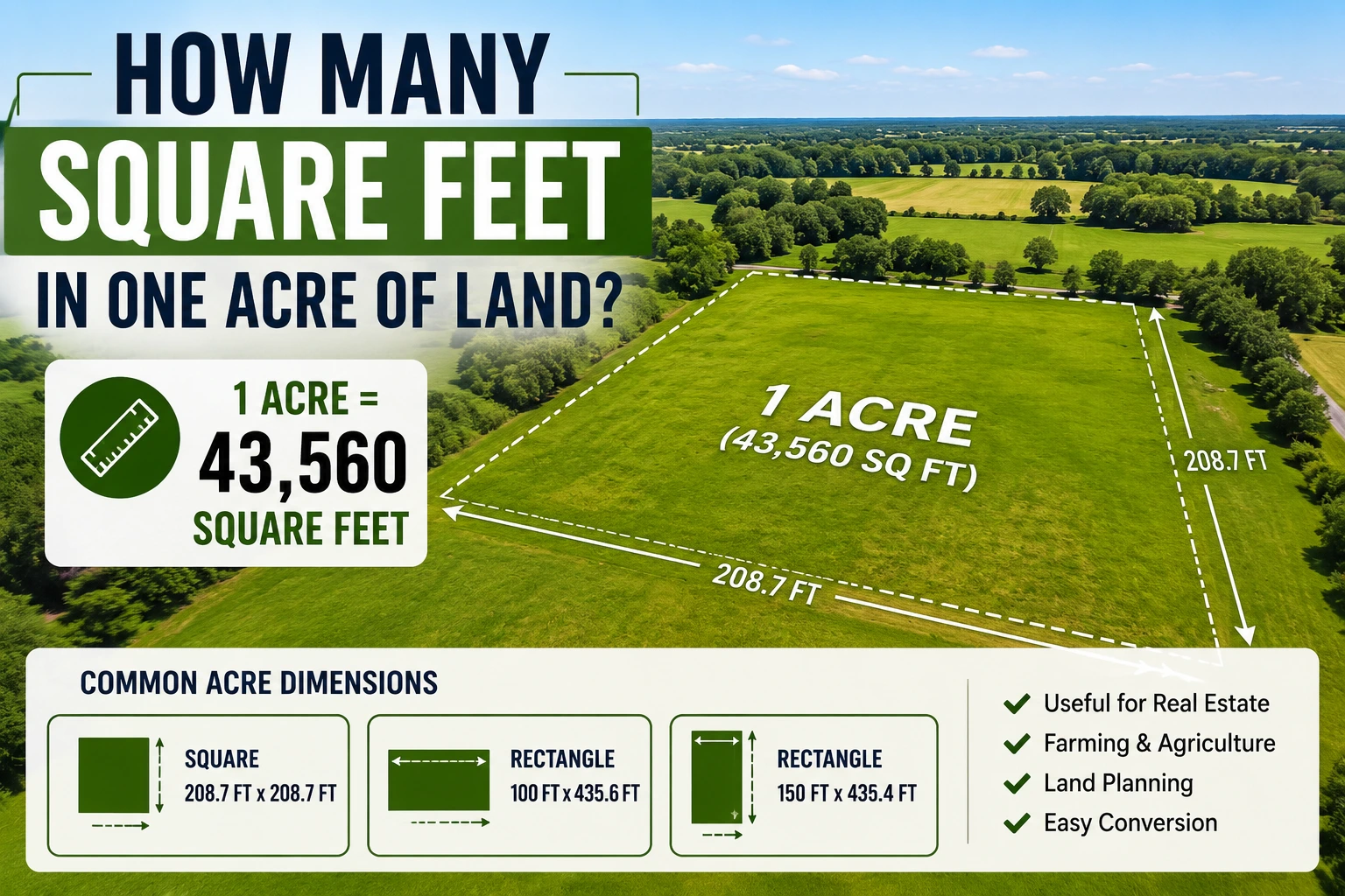 How Many Square Feet in One Acre of Land?