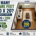 how many square feet is 10 x 20