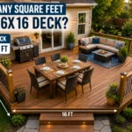 how many square feet is a 16x16 deck