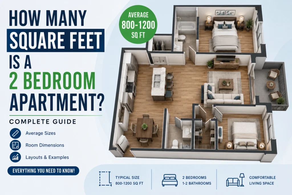 how many square feet is a 2 bedroom apartment