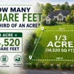 how many square feet is a third of an acre