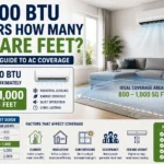 18,000 btu covers how many square feet