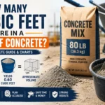 how many cubic feet are in a bag of concrete