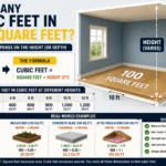 how many cubic feet in 100 square feet