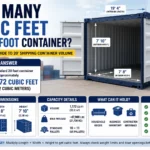 how many cubic feet in a 20 foot container