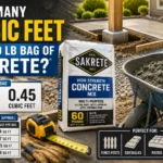 how many cubic feet in a 60 lb bag of sakrete