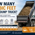how many cubic feet in a dump truck