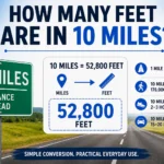 how many feet are in 10 miles
