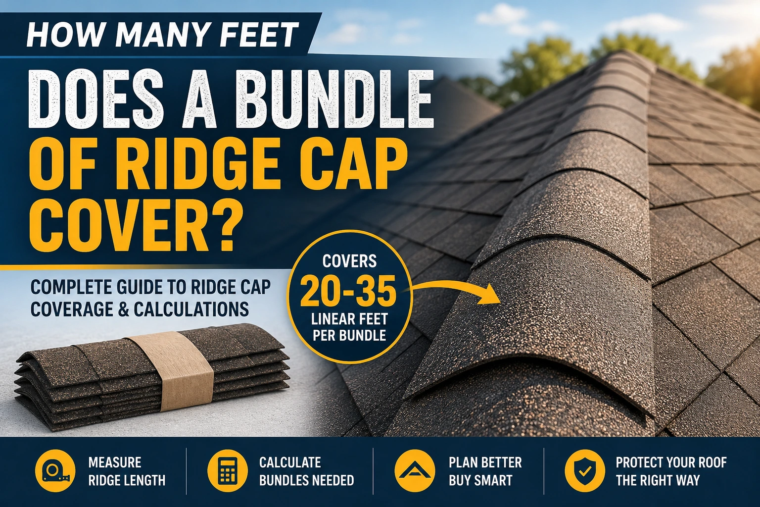 how many feet does a bundle of ridge cap cover