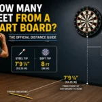 how many feet from a dart board
