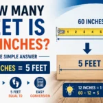 how many feet is 60inches