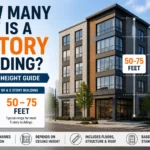 how many feet is a 5 story building