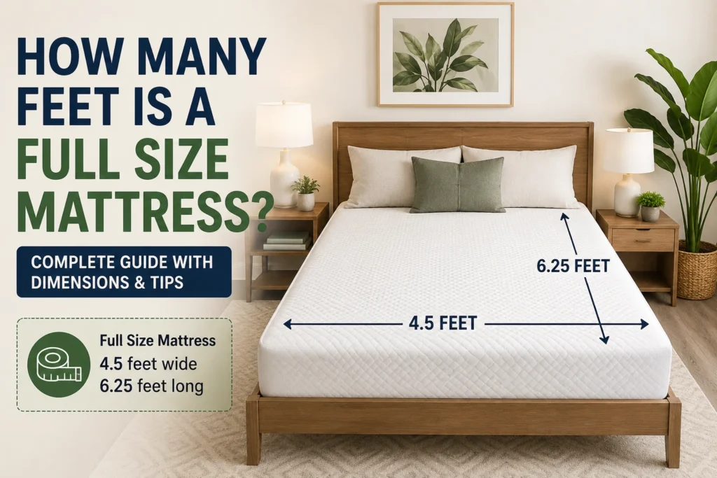 how many feet is a full size mattress