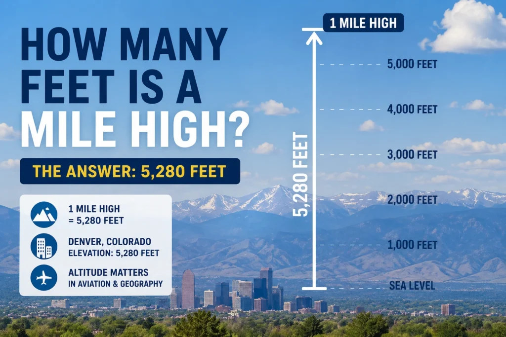 how many feet is a mile high