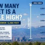 how many feet is a mile high