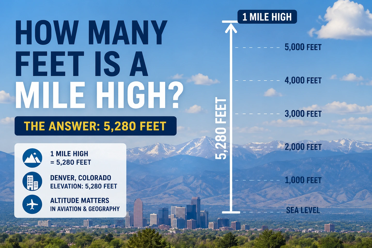how many feet is a mile high