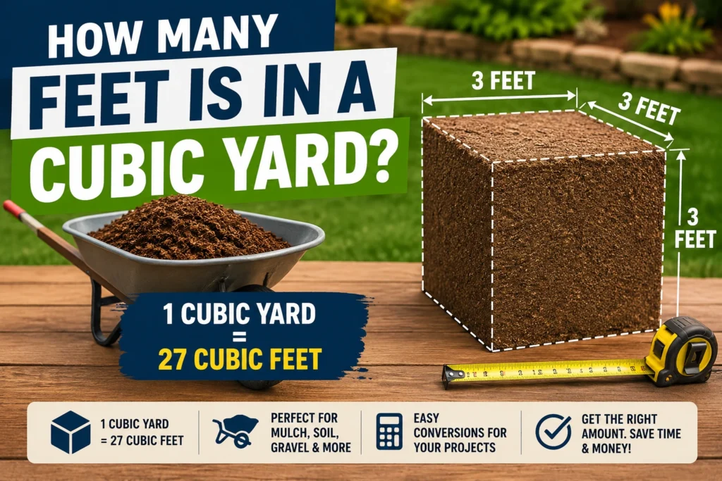 how many feet is in a cubic yard
