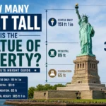 how many feet tall is the statue of liberty