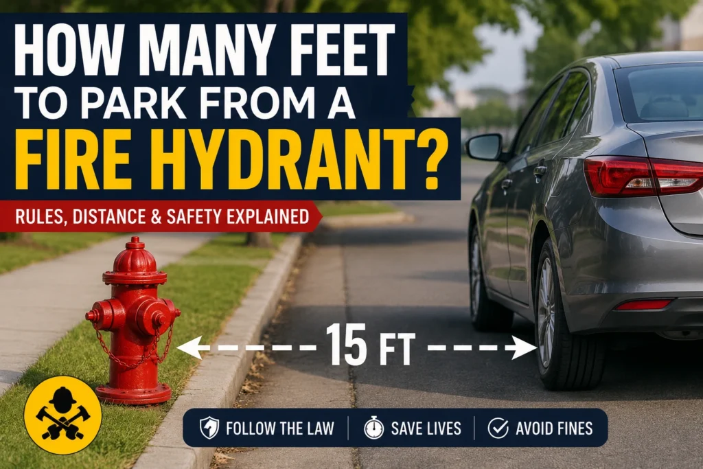 how many feet to park from a fire hydrant