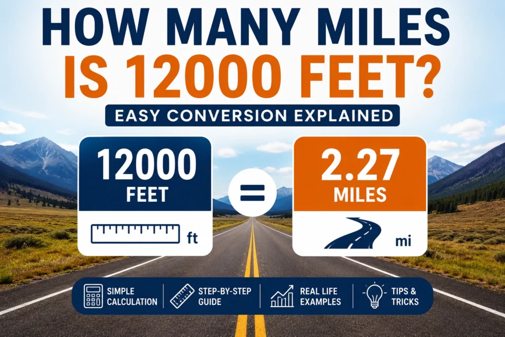 how many miles is 12000 feet
