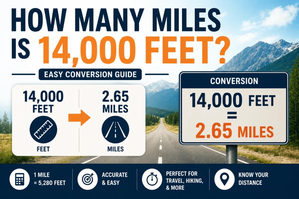 how many miles is 14000 feet