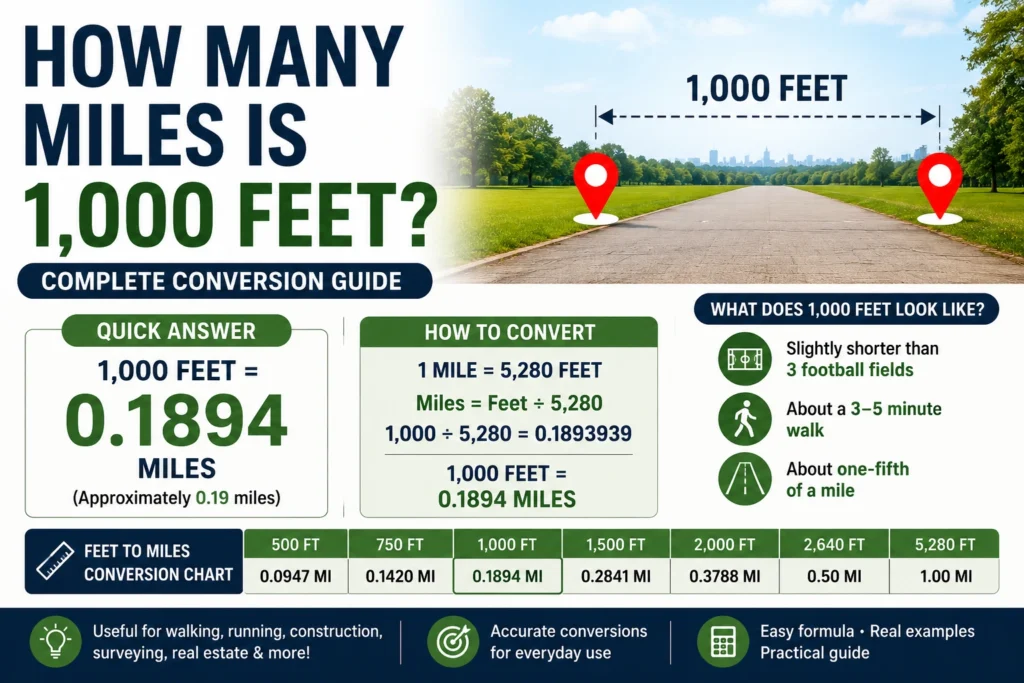 how many miles is a 1000 feet