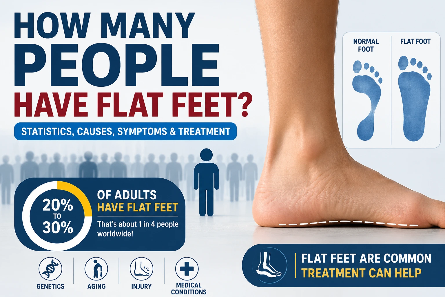 how many people have flat feet