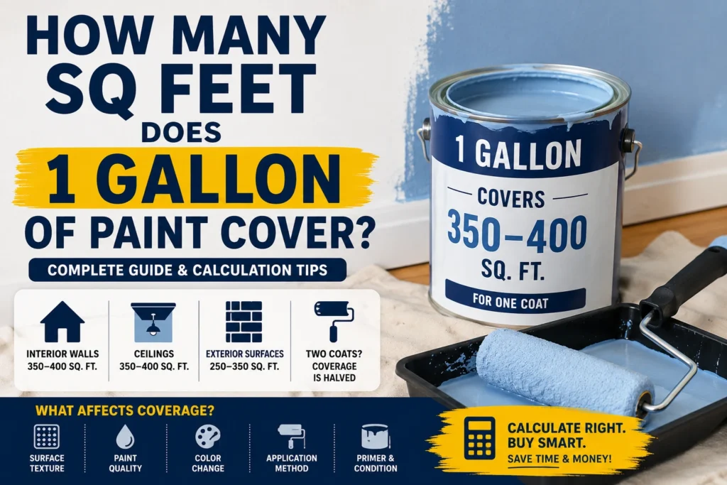 how many sq feet does 1 gallon of paint cover