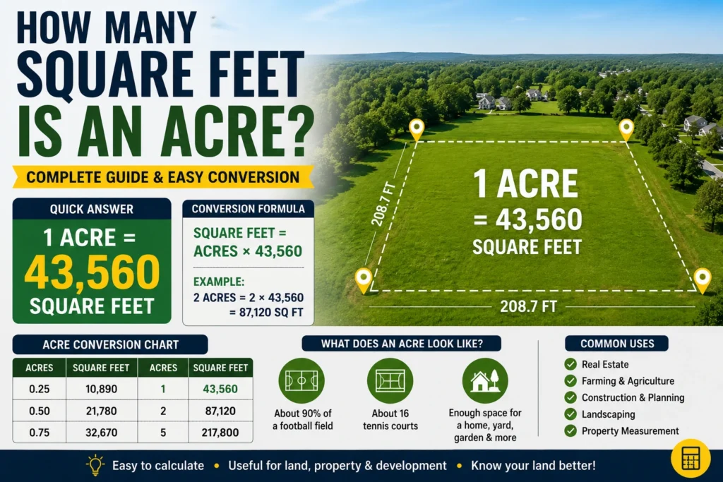 how many square feet is an acre