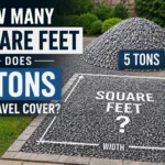 how many square feet does 5 tons of gravel cover