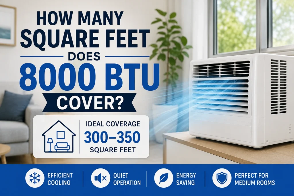 how many square feet does 8000 btu cover