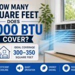 how many square feet does 8000 btu cover